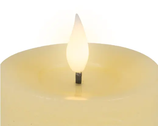 Kaemingk | Kaars Led Wax op Afstandsbediening Ecru Ø7,5x9,5/13,5/20 cm 3-pack