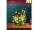 Kaemingk | Lamp Led Draaiend Glas Groen/Warm Wit Ø14x18cm