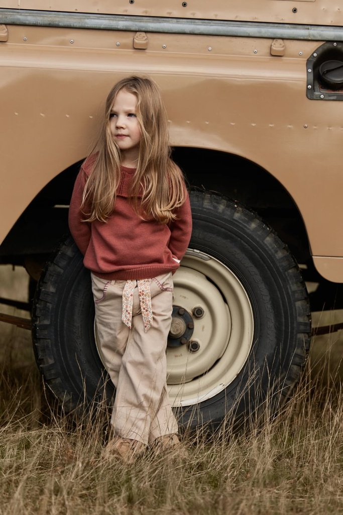 Little Dutch | Broek Girls Safari Friends Soft Taupe