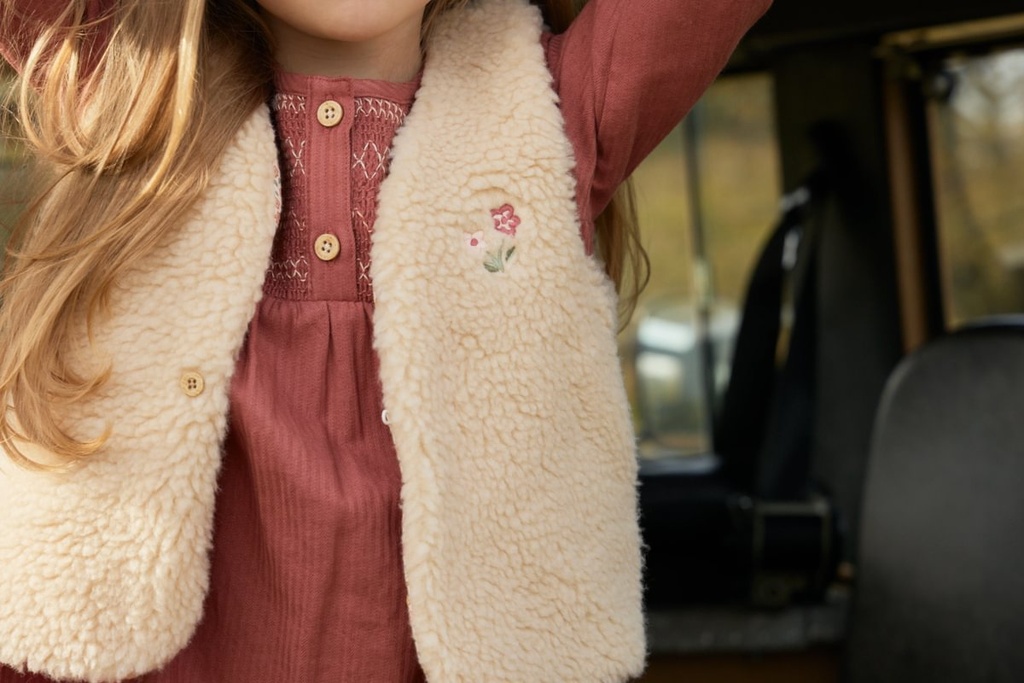 Little Dutch | Gilet Girls Safari Friends Vanilla