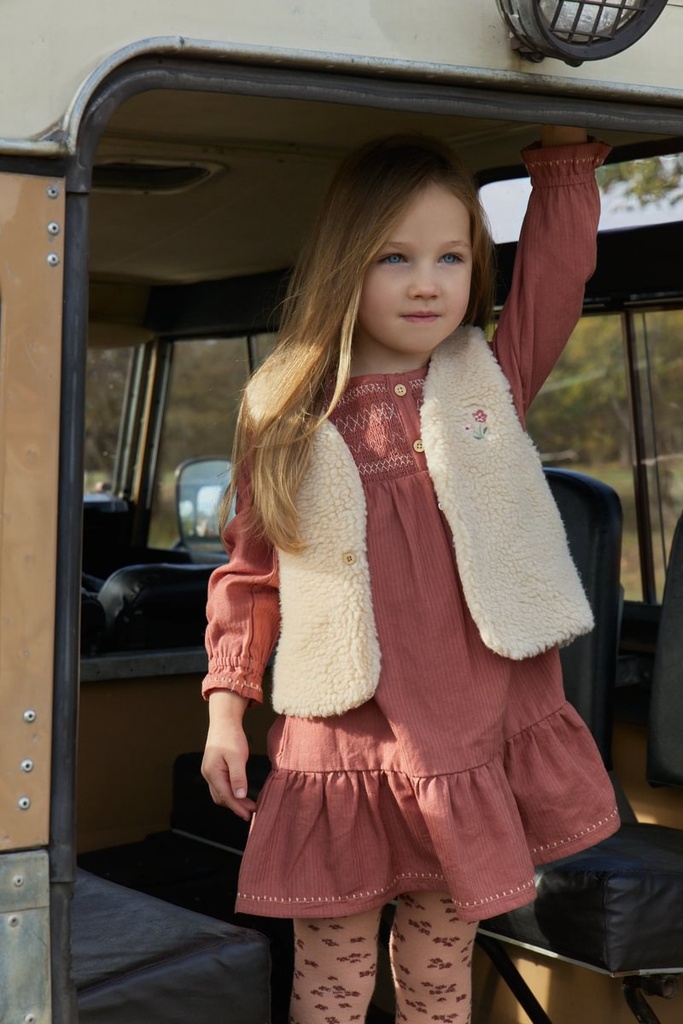 Little Dutch | Gilet Girls Safari Friends Vanilla