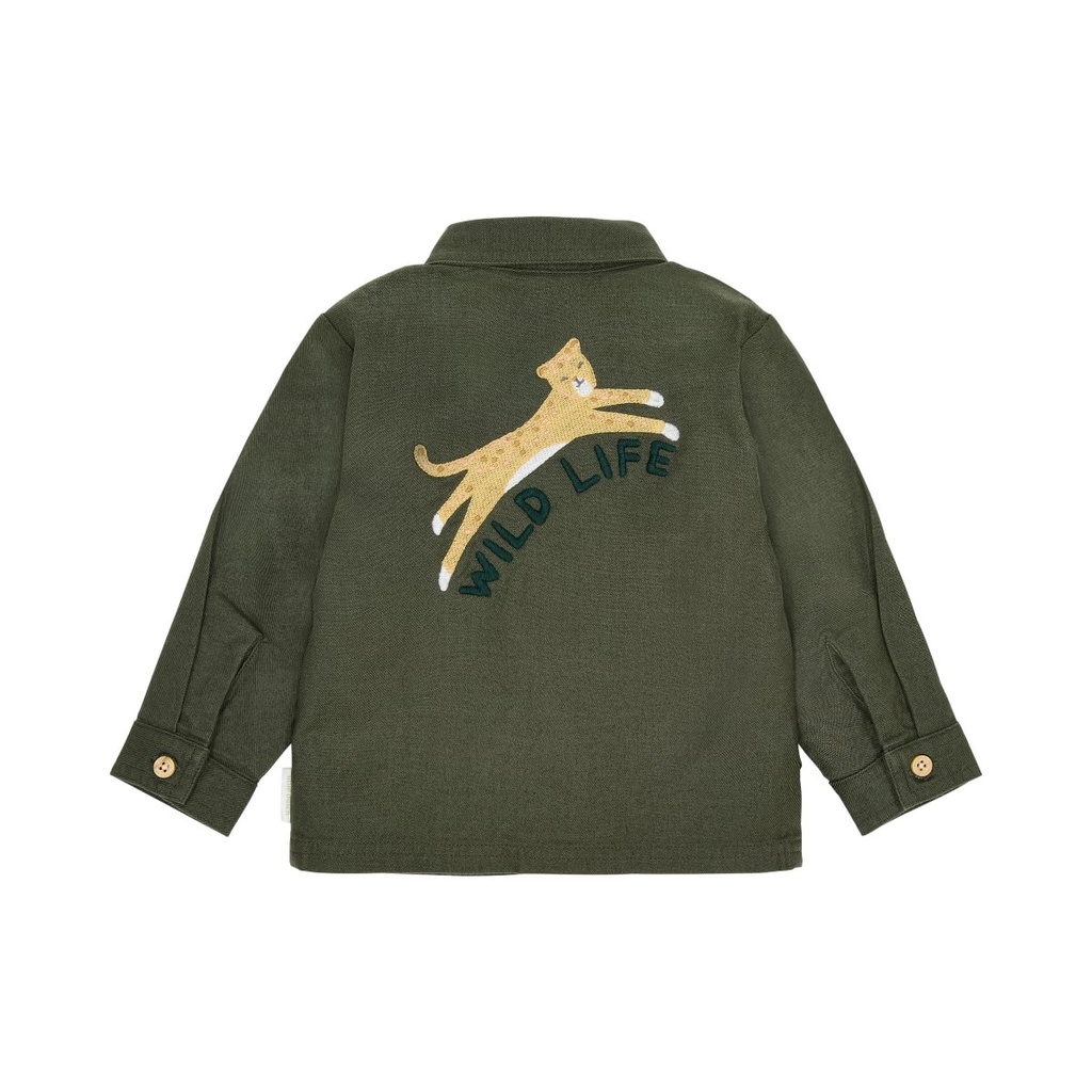 Little Dutch | Hemd Boys Safari Friends Deep Olive