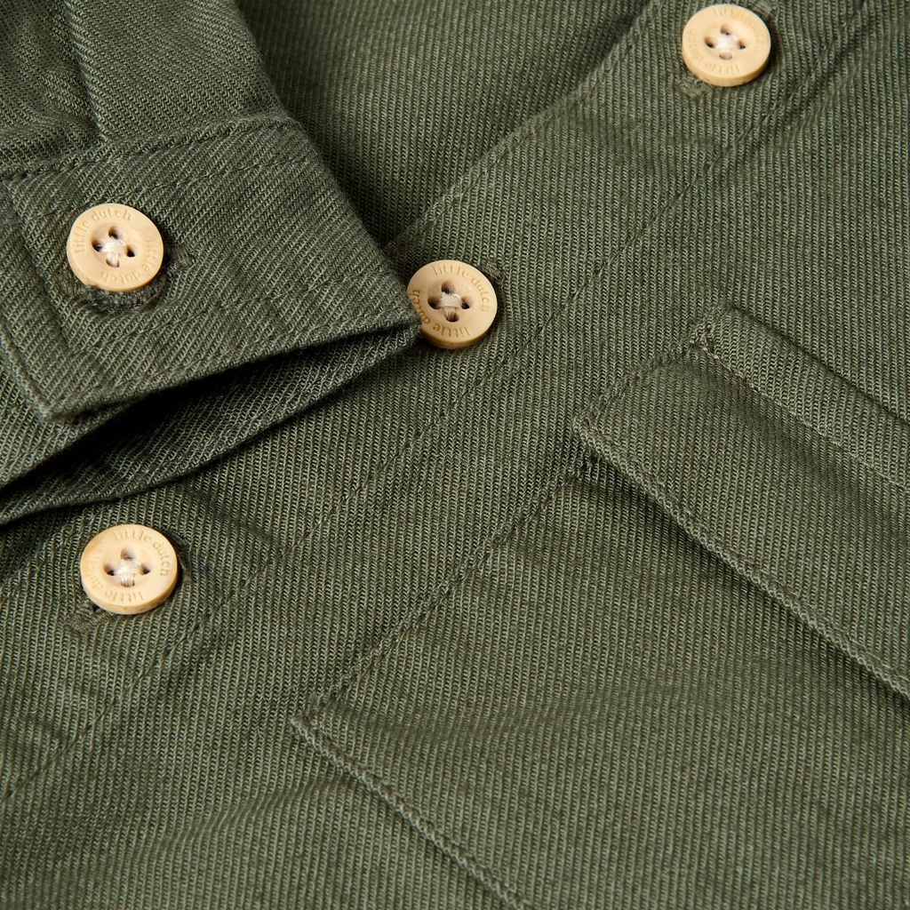Little Dutch | Hemd Boys Safari Friends Deep Olive