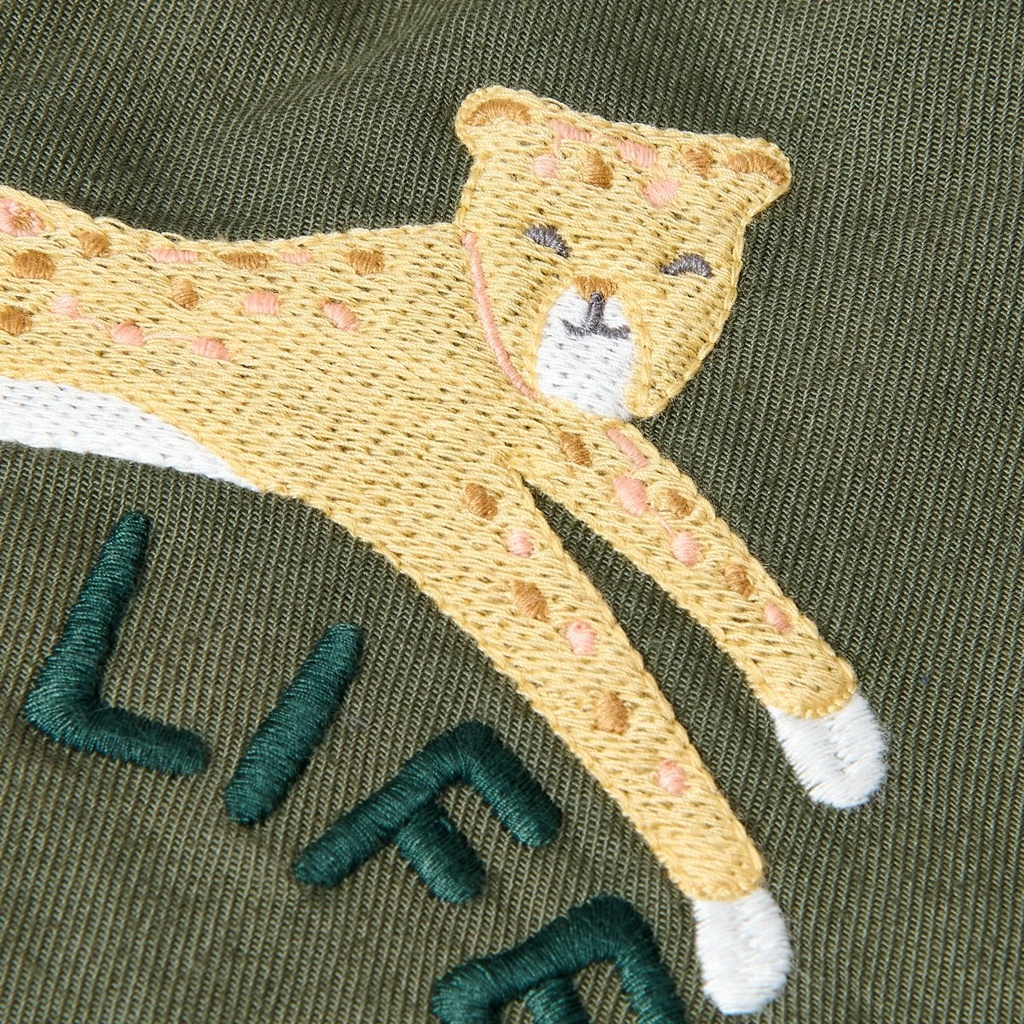 Little Dutch | Hemd Boys Safari Friends Deep Olive