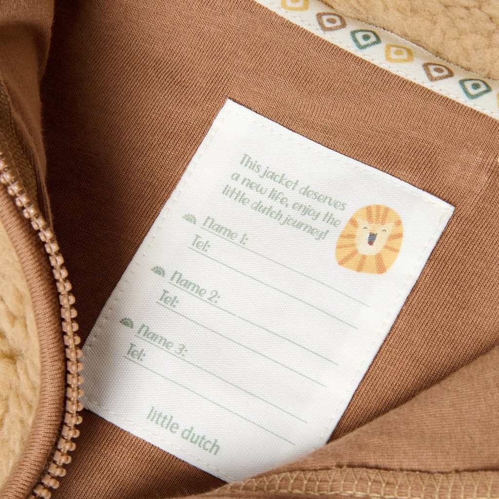 Little Dutch | Jas Boys Safari Friends Warm Taupe