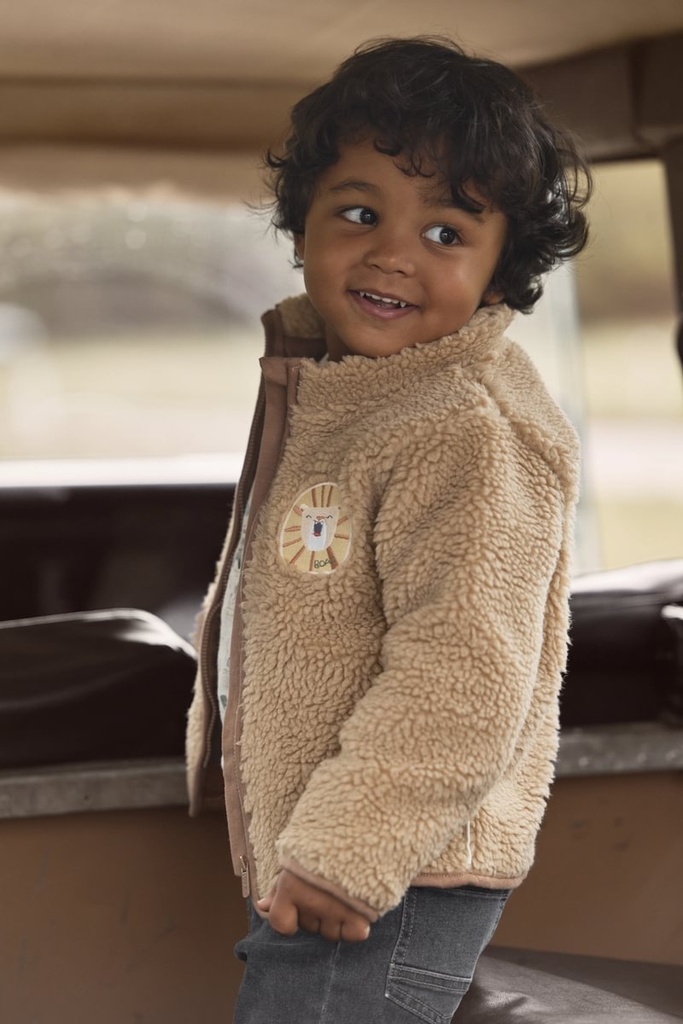 Little Dutch | Jas Boys Safari Friends Warm Taupe