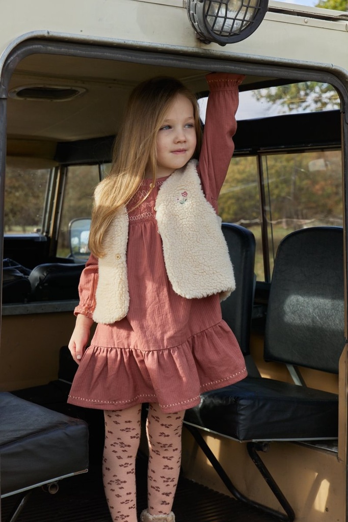 Little Dutch | Jurk Girls Safari Friends Deep Berry