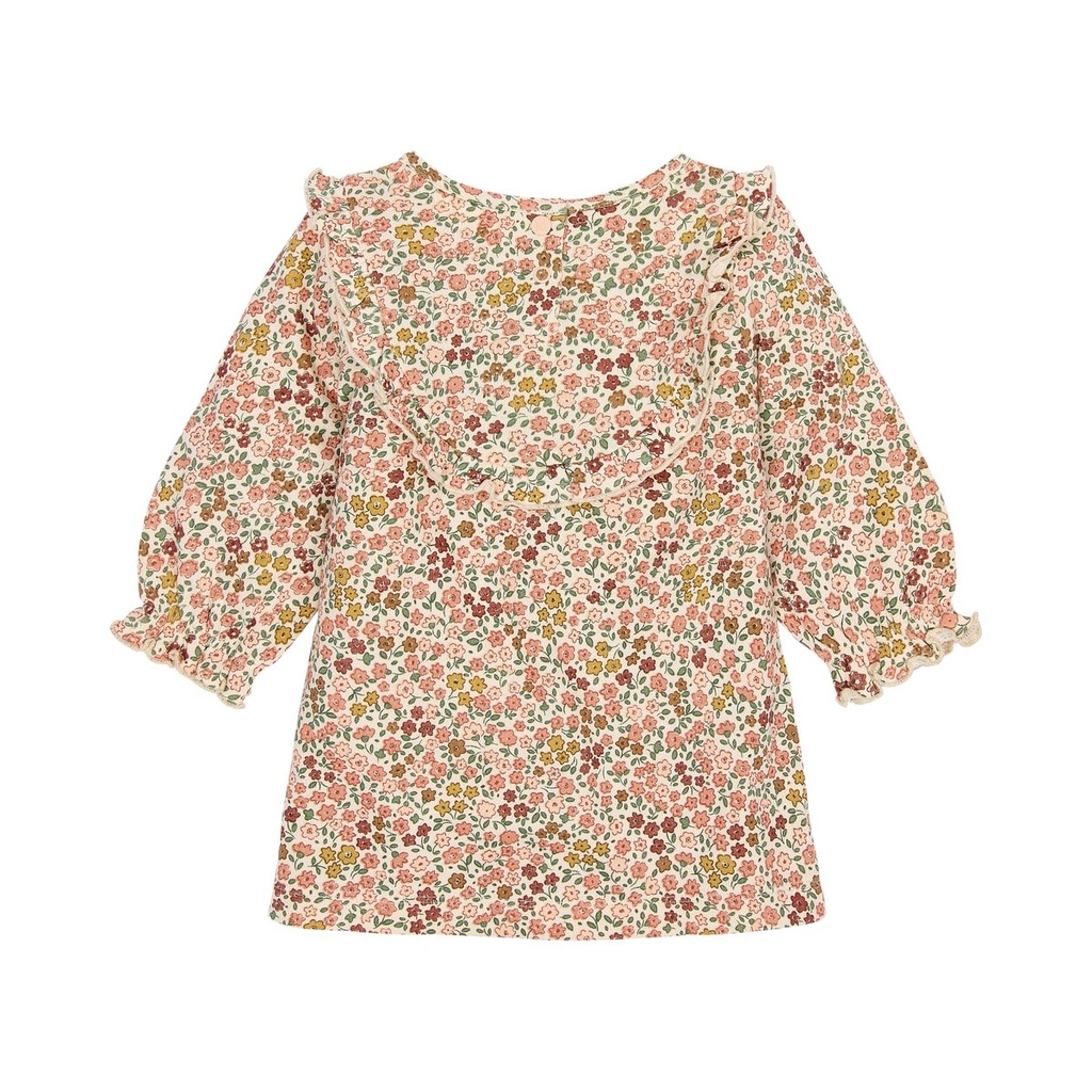 Little Dutch | Jurk Girls Safari Friends Flowers Pastel Rose