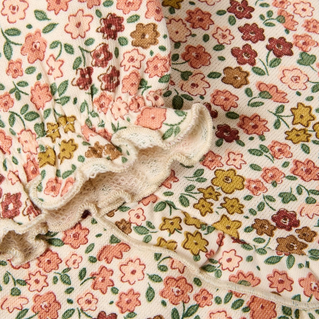 Little Dutch | Jurk Girls Safari Friends Flowers Pastel Rose
