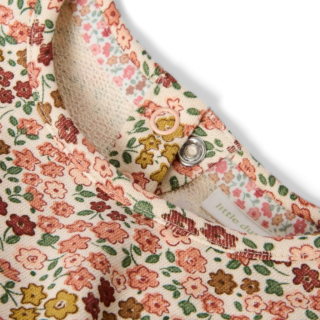 Little Dutch | Jurk Girls Safari Friends Flowers Pastel Rose
