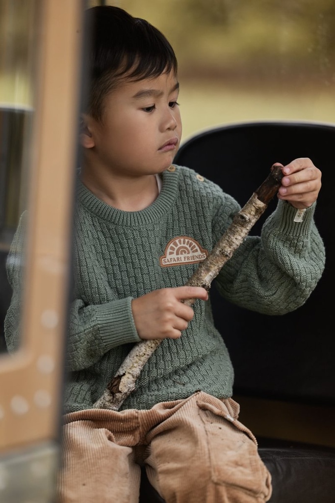 Little Dutch | Pull Boys Safari Friends Deep Olive