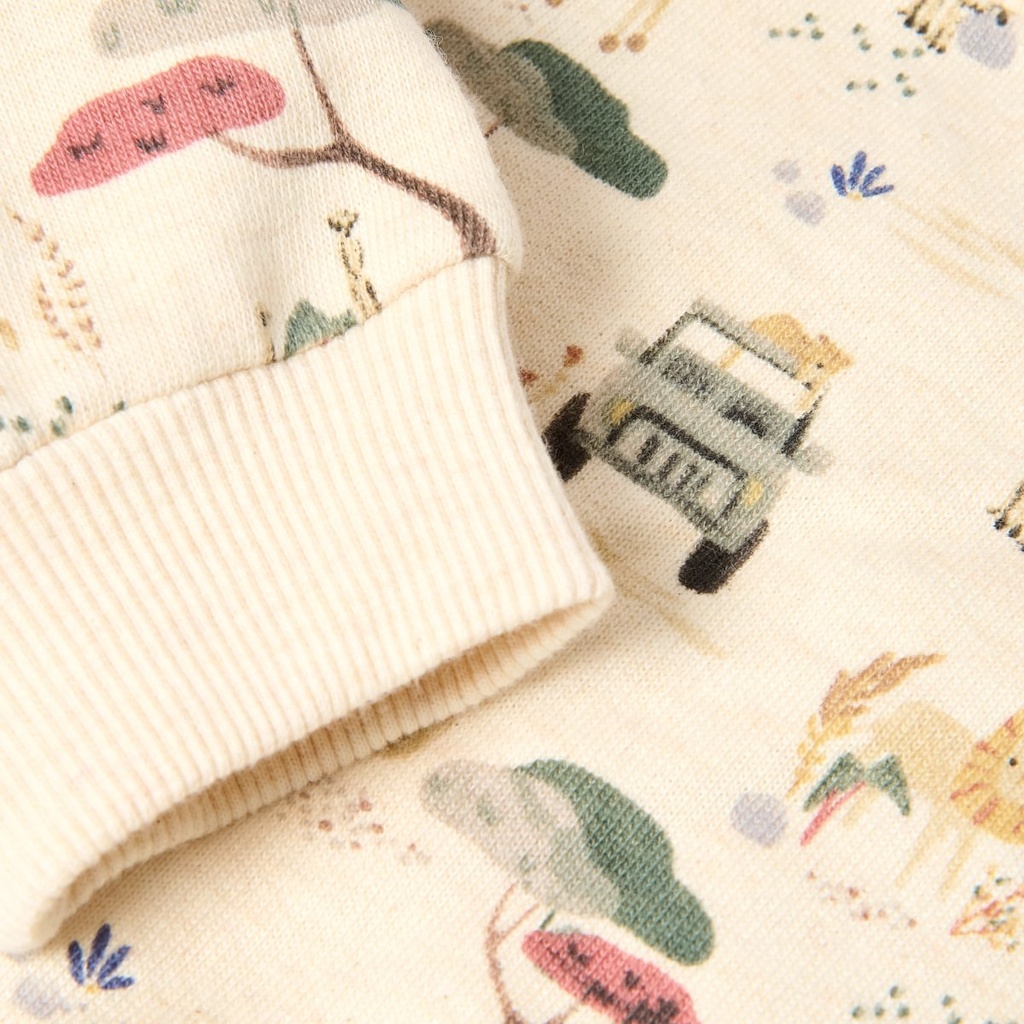 Little Dutch | Sweater Boys Safari Friends Adventure Vanilla