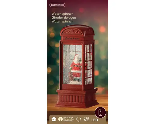 Decoris | Beeld met Verlichting Telephone Booth Ø11x25cm