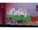 Lumineo | Verlichting LED Tekst Plastic "Merry Christmas" 1,4x63x41,5cm