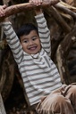 Little Dutch | T-shirt Boys Safari Friends Longsleeve Stripes Vanilla