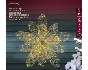 Lumineo | Verlichting Led Bloem Metaal Flashing Effect Goud/Warm Wit Ø38x13cm Buiten