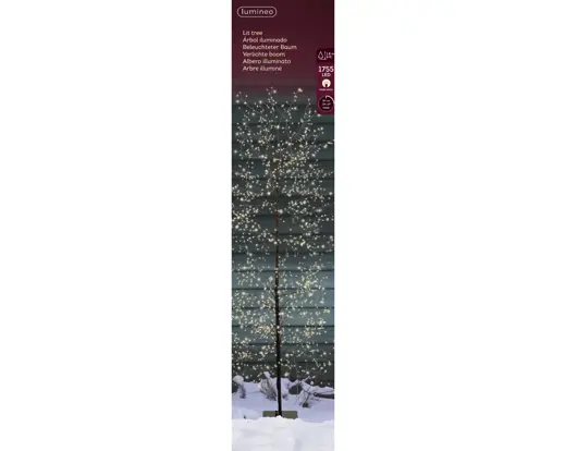 Lumineo | Verlichting Led Boom Pvc Zwart/Klassiek Warm Ø70x180cm Buiten