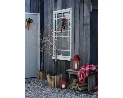 Lumineo | Verlichting Led Boom Snowy Branch Bruin/Warm Wit Ø90x150cm Buiten