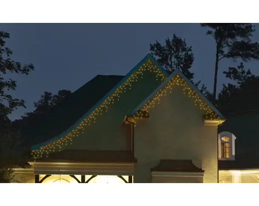 Lumineo | Verlichting Led Icicle Twinkle In/Outdoor Zwart/Warm Wit 1100x50cm