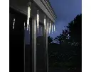 Lumineo | Verlichting Led Icicle Lights Sneeuwval Effect Transparent/Warm Wit 280cm Buiten