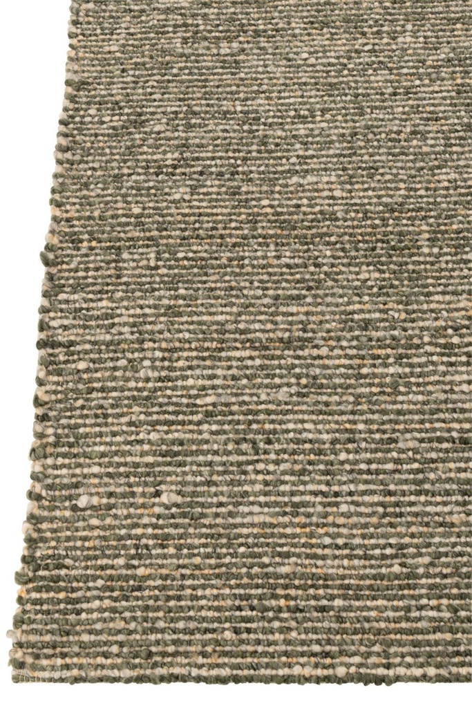 J-line | Kamertapijt Geweven Polyester Ecru/Olijfgroen