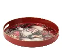 Decoris | Dienblad Rond Rood Ø33cm