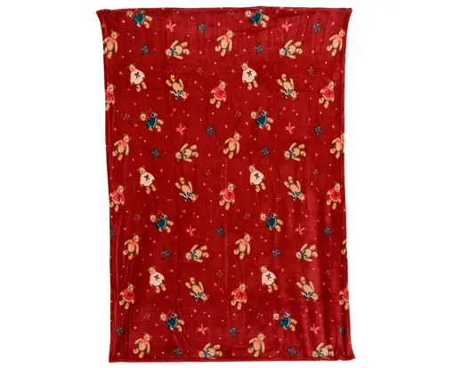 Decoris | Plaid Bear Polyester/Flannel 130x170cm Assortiment
