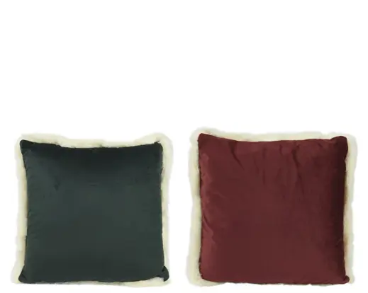 Decoris | Sierkussen Square Woven Fur 45x45x2.5cm Assortiment