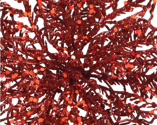 Decoris | Sierbloem op Clip Poinsetta Rood Ø23,5x10cm