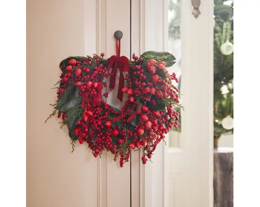 Everlands | Krans Big Berry Rood Ø40x13cm