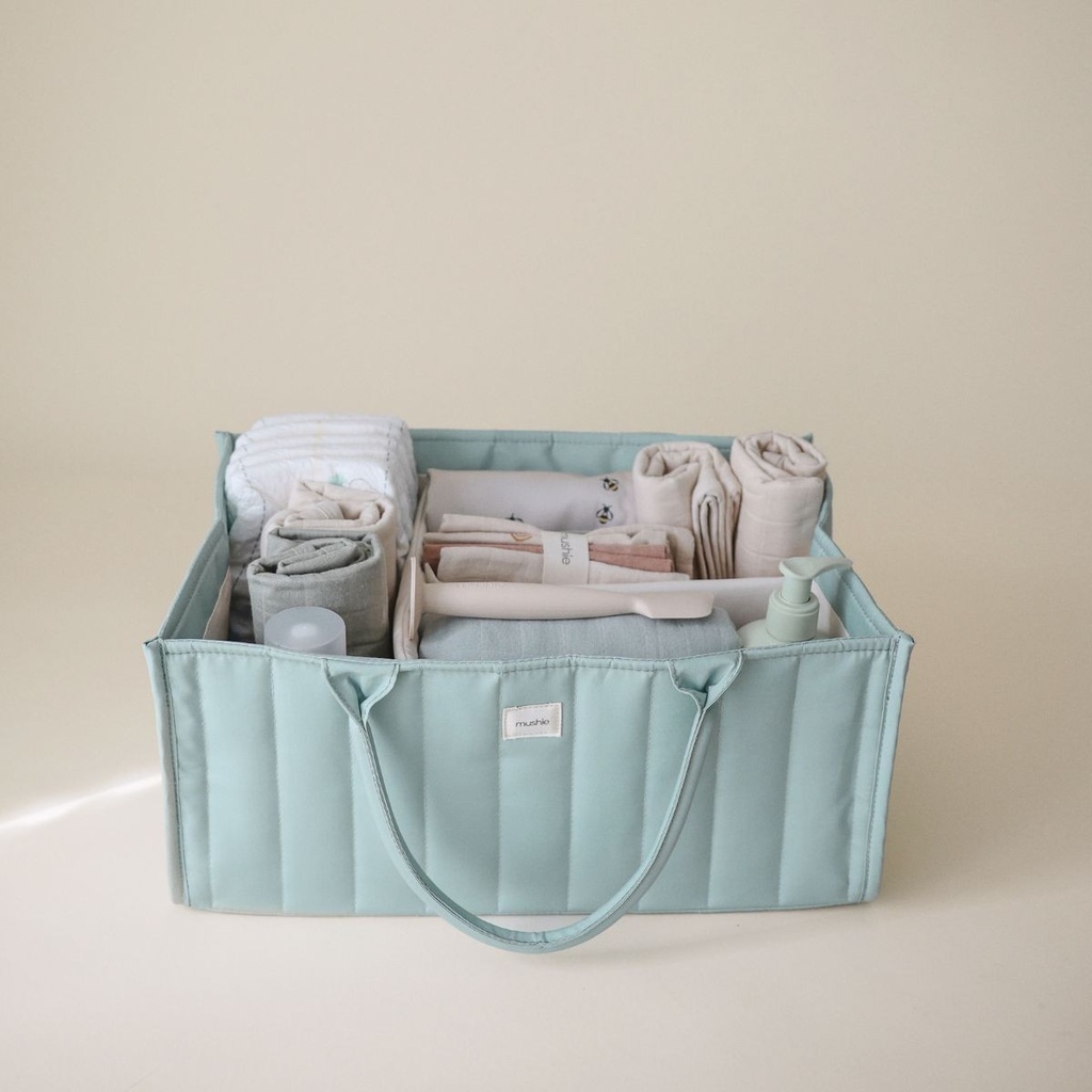 Mushie | Opberger Diaper Caddy Roman Green 22x16,5x37cm