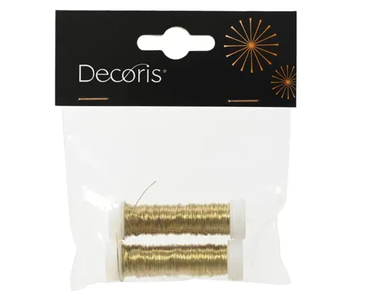 Decoris | Draad Ijzerdraad Goud 30x0,3mm 2-pack