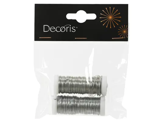 Decoris | Draad Ijzerdraad Zilver 30x0,3mm 2-pack