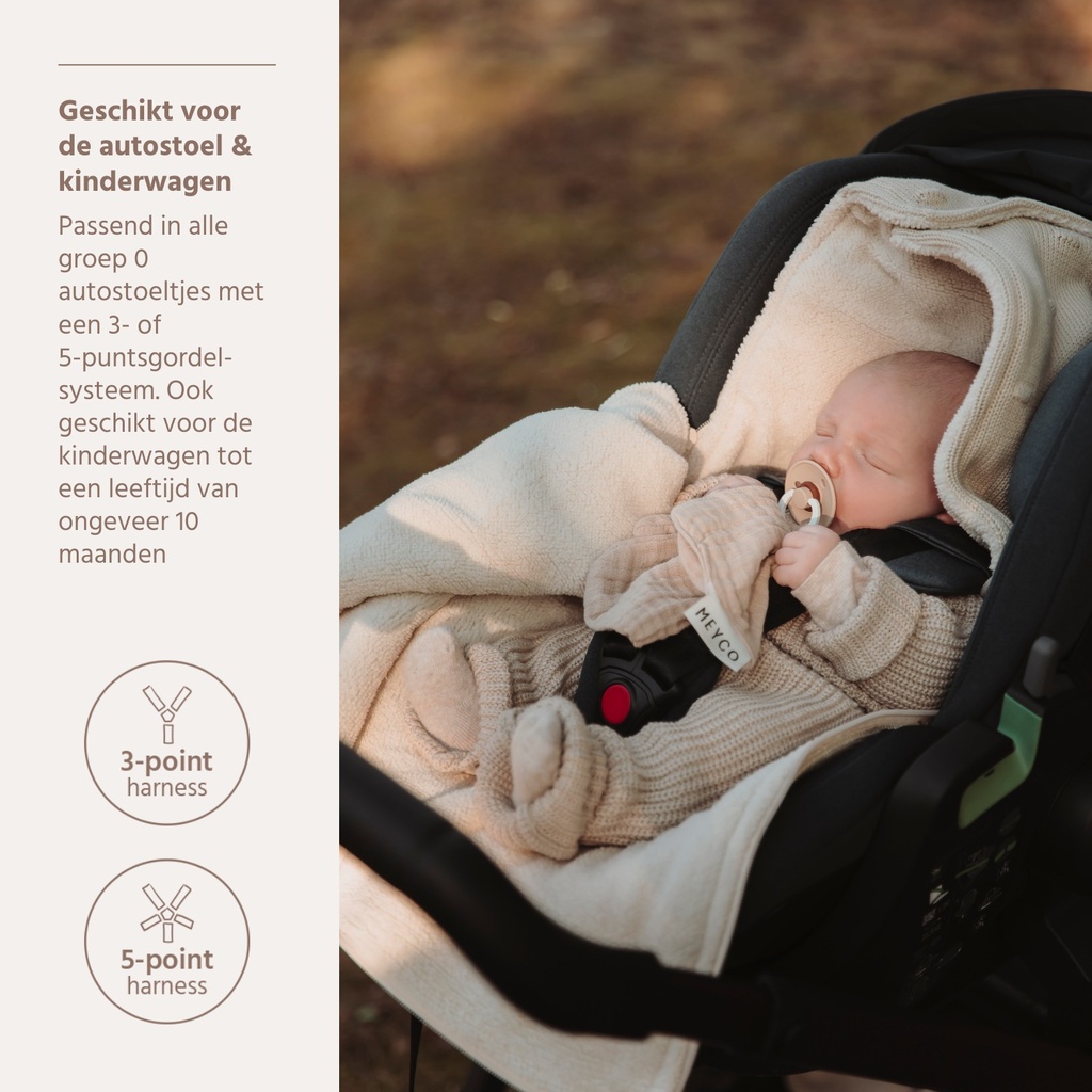 Meyco | Voetenzak  Knots Velvet Soft Sand Zand 40x82cm