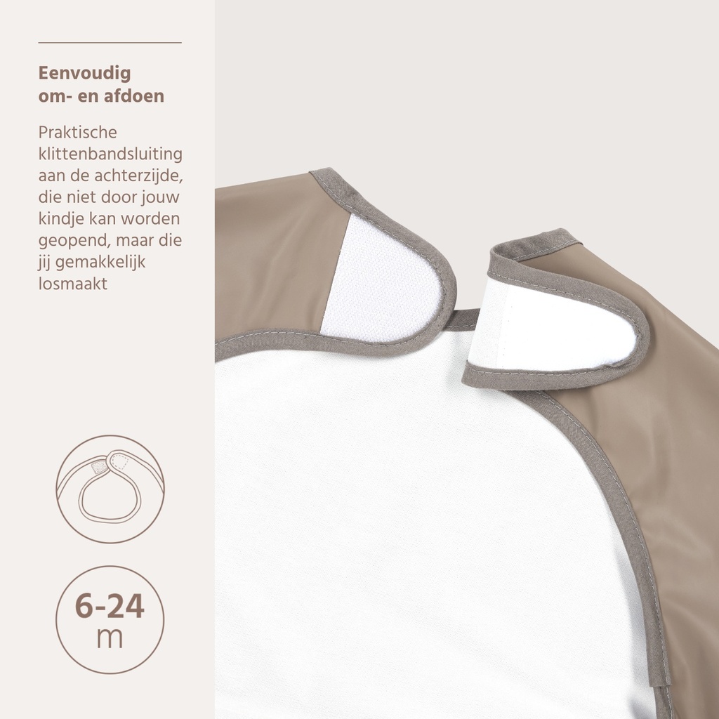 Meyco | Slabbetje Met Mouwen Dark Taupe Bruin