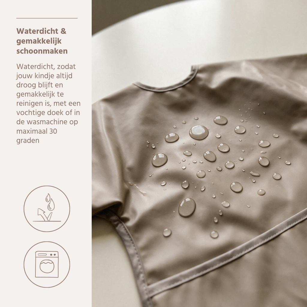 Meyco | Slabbetje Met Mouwen Dark Taupe Bruin