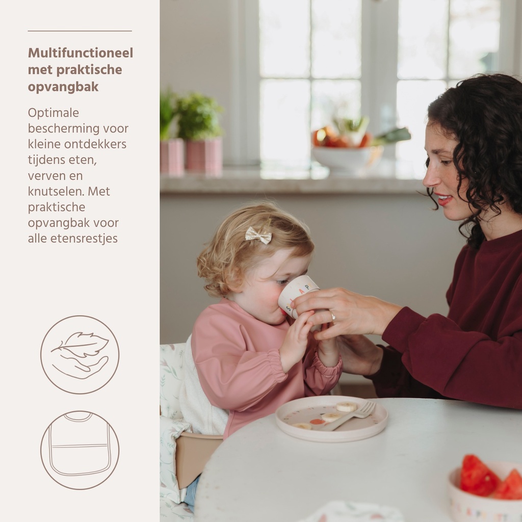 Meyco | Slabbetje Met Mouwen Purple Pink Paars/Roze