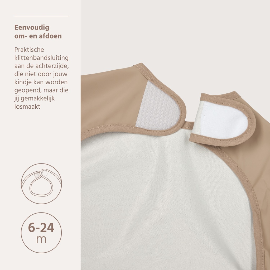 Meyco | Slabbetje Met Mouwen Taupe Bruin