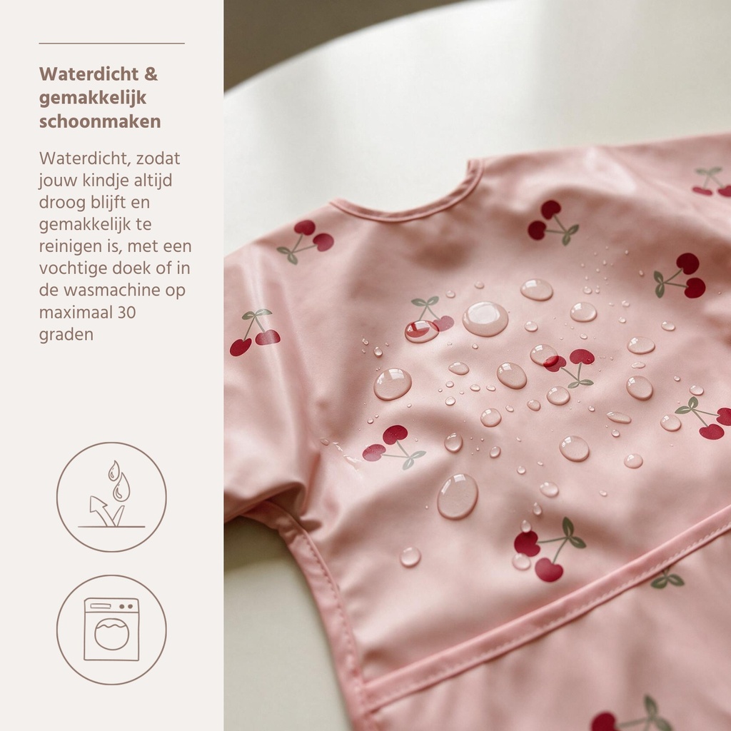 Meyco | Slabbetje Met Mouwen  Cherry Soft Rose Roze