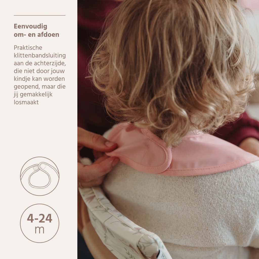 Meyco | Slabbetje met Kruimelvanger Purple Pink/Soft Rose Paars/Roze 2-pack