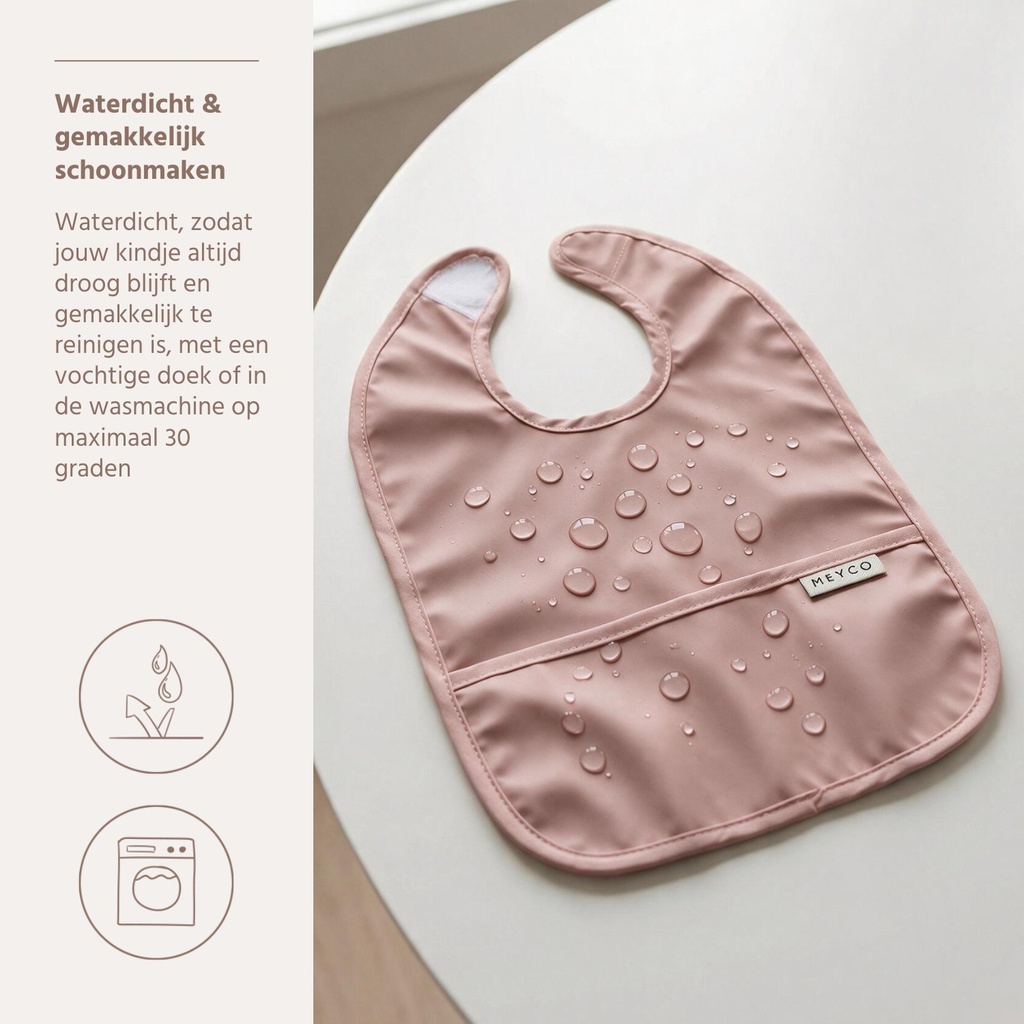 Meyco | Slabbetje met Kruimelvanger Purple Pink/Soft Rose Paars/Roze 2-pack