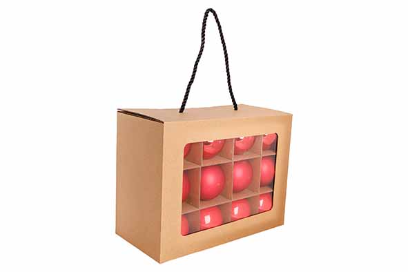 Cosy & Trendy | Kerstbal Shiny/Matt Glas Rood Ø6cm 24-pack 