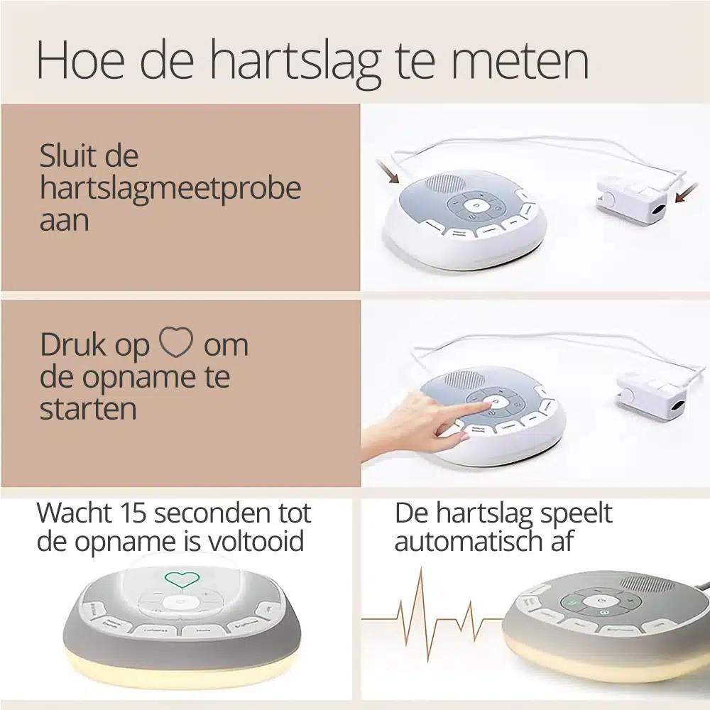 Luvion | Slaaphulp White Noise Dreamnest Incl Hartslagrecorder 