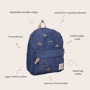 Kidzroom | Rugzak Blossom And Bows Auto Blauw 31x26x9cm
