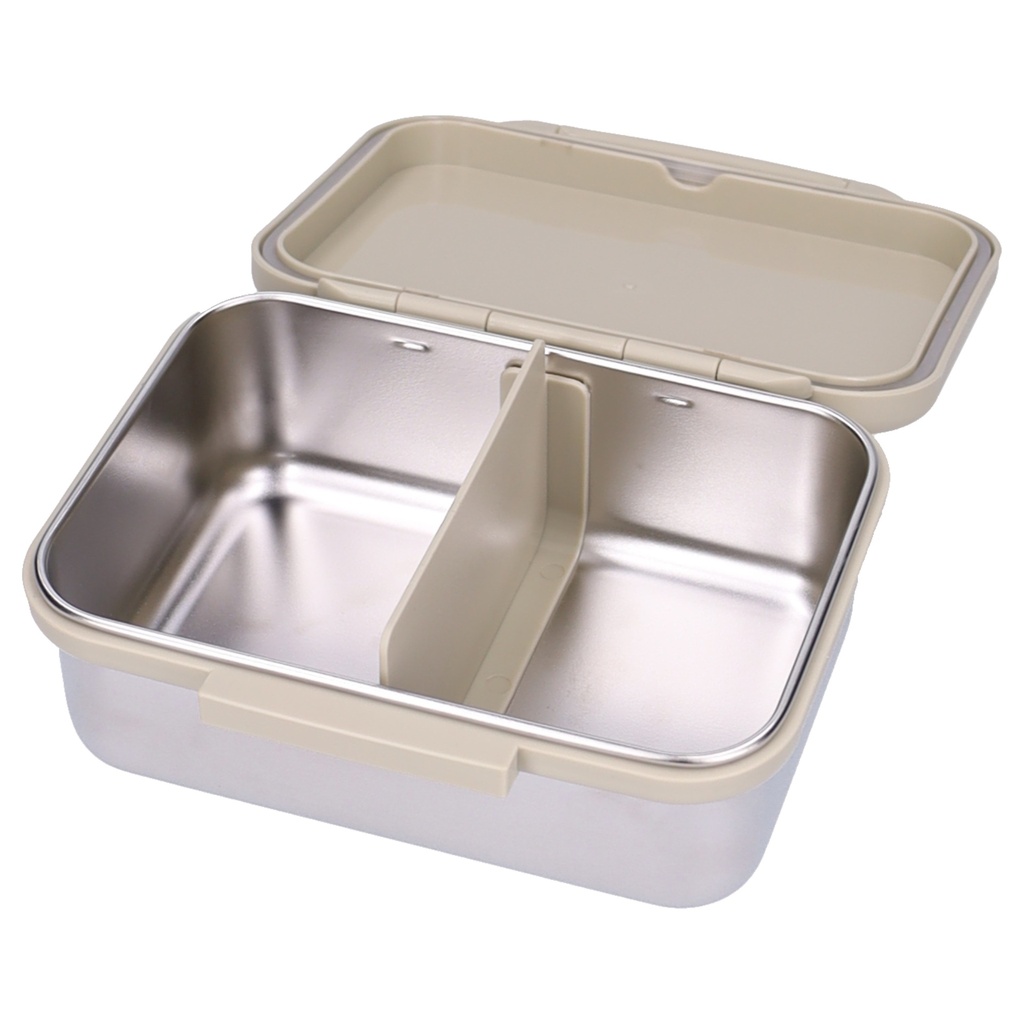 Kidzroom | Brooddoos Nostalgia RVS+PP Beige 14x18x7cm