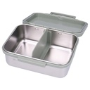 Kidzroom | Brooddoos Small Talk RVS+PP Groen 14x18x7cm
