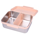 Kidzroom | Brooddoos Nostalgia RVS+PP Roze 14x18x7cm