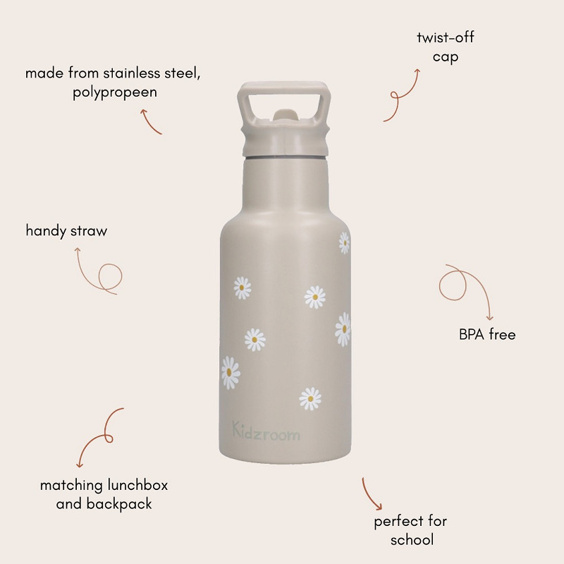 Kidzroom | Drinkfles Nostalgia Beige 350ml