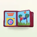 My First Book | Geschenkset My First Book Everyday Life Blauw Rugzak+Boek