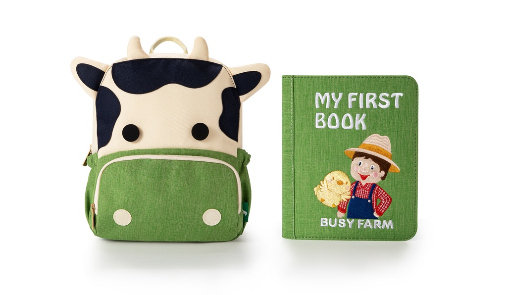 My First Book | Geschenkset My First Book Busy Farm Rugzak+Boek